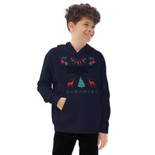 Load image into Gallery viewer, Kids Holiday fleece hoodie