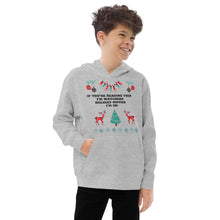 Load image into Gallery viewer, Kids Holiday fleece hoodie
