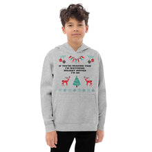 Load image into Gallery viewer, Kids Holiday fleece hoodie
