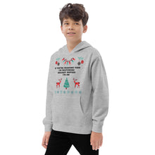 Load image into Gallery viewer, Kids Holiday fleece hoodie
