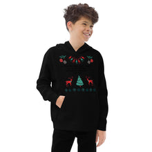 Load image into Gallery viewer, Kids Holiday fleece hoodie

