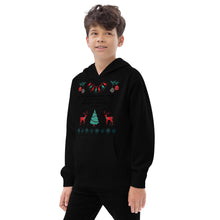 Load image into Gallery viewer, Kids Holiday fleece hoodie
