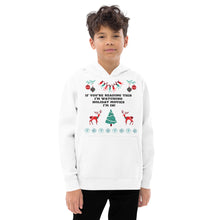 Load image into Gallery viewer, Kids Holiday fleece hoodie
