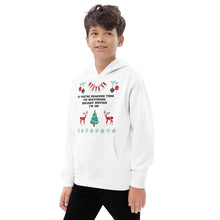 Load image into Gallery viewer, Kids Holiday fleece hoodie
