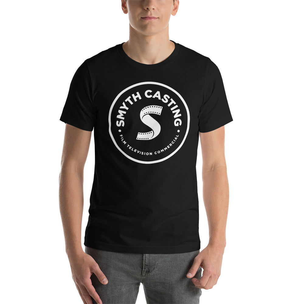 Smyth Logo Short-Sleeve Unisex T-Shirt - White on Black